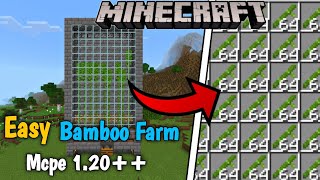 AUTOMATIC BAMBOO FARM TUTORIAL Mcpe 120 McpeBedrock [upl. by Mighell]