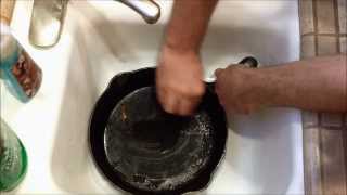 How to properly clean amp reseason cast iron after cooking [upl. by Carolin]