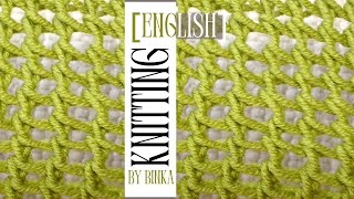 English How to knit The easiest mesh stitch [upl. by Doherty]