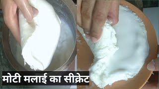 दूध से मोटी मलाई निकालने का आसान तरीका  Homemade fresh cream from milk [upl. by Eenhpad602]