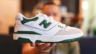 NEW BALANCE 550 GREEN REVIEW amp ON FEET [upl. by Drice]