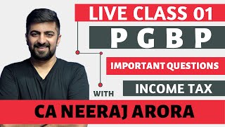 PGBP Important Question  Income Tax Live Class 01  Edu91 Live [upl. by Eikram]