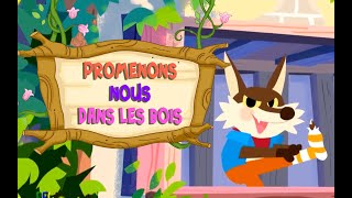 Promenonsnous dans les bois  Loup  Comptine  Chanson  Enfants  Français  French  Kiboomers [upl. by Malynda]