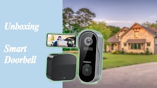 Unboxing TMEZON Wireless 1080P HD WiFi Video Doorbell Camera — Customer Review [upl. by Swec]