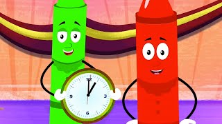 Time Song Learn the Clock for Children Kindergarten Rhyme for Babies [upl. by Rdnaskela]