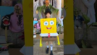 Bob esponj 😀disfraces que se pueden hacer en casa PARTE 19 Halloween halloweenwithshorts [upl. by Jakob]