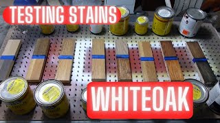 Testing Several different Stains on White Oak [upl. by Edris]