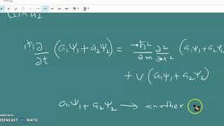 Linearity and superposition  Schrodingers equation  Quantum Mechanics  Chapter 4 Part 4 [upl. by Chenay]