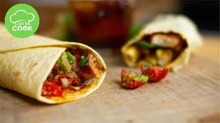 CHICKEN WRAPS mit GUACAMOLE selber machen  [upl. by Hildick]