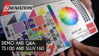 Demo Mimaki TS100 Sublimation and SUJV160 Leather Printers [upl. by Alric28]