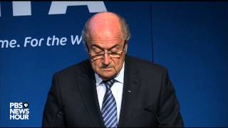 Watch FIFA President Sepp Blatter announce his resignation [upl. by Neona434]