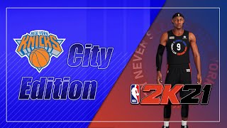 New York Knicks City Jersey in NBA 2K21 [upl. by Adyam]