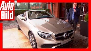 Mercedes EKlasse Cabrio Genf 2017  Sitzprobe im GanzjahresCabrio  Review [upl. by Kiehl]