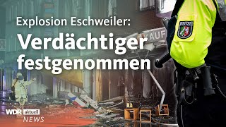 Eschweiler Festnahme nach Explosion – 21Jähriger unter Tatverdacht  Aktuelle Stunde [upl. by Adriano]