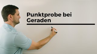 Punktprobe bei Geraden in der Vektorgeometrie  Mathe by Daniel Jung [upl. by Claudy]