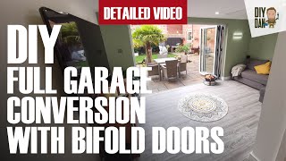 HOW TO CONVERT A GARAGE INTO A ROOM CONVERSION WITH BIFOLD DOORSDIY SAVED £12000 [upl. by Jacquet]