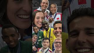 Celebrating the moment and sharing smiles along the way🤩🤳 Olympics Paris2024 Samsung [upl. by Fish]