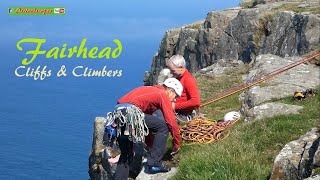 Climbing Fairhead Cliffs Antrim N Ireland Pt1  Active Landscape Scenery [upl. by Nylirek]