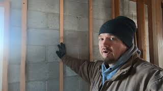 Using Furring Strips to Attach Drywall to Block Walls [upl. by Shurlocke]