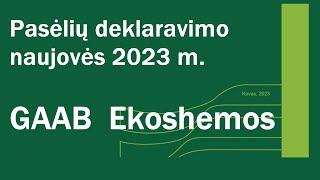 Pasėlių deklaravimas 2023 m Tiesioginių išmokų ūkininkams paramos schemos GAAB reikalavimai [upl. by Mohn]