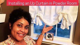 Trying the Tie Up Curtain in my Powder Room [upl. by Vassell]