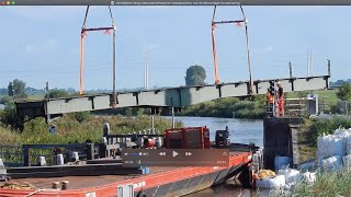 🏗 SNEAKPREVIEW Verwijderen Brug Wierumerschouw Na Een Aanvaring En Klaar Voor Transport  3001NL [upl. by Godrich]