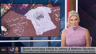 Sports world pays tribute to Johnny amp Matthew Gaudreau  SportsCenter [upl. by Krasner]