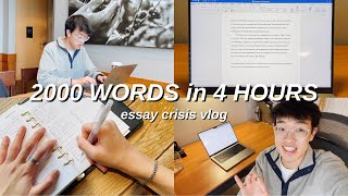 WRITING a 2000 WORD ESSAY in 4 HOURS  how to write a PAPER in 1 DAY finishing my assignments fast [upl. by Humo589]