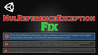 How to Fix NullReferenceException Object reference not set to an instance of an object  Unity 2023 [upl. by Arot147]