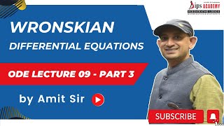 Wronskian  Differential Equation  ODE Lecture 09 Part 3 by Amit Sir  Free Lecture [upl. by Leff]