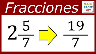 DE NÚMERO MIXTO A FRACCIÓN IMPROPIA [upl. by Washington]