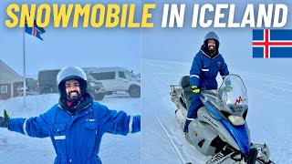 SNOWMOBILE in ICELAND 🇮🇸 on GLACIER [upl. by Ilojna]