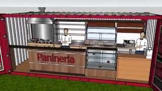 PIadineria Bar Container Shelter Box Produzione Vendita Noleggio [upl. by Alegnad]