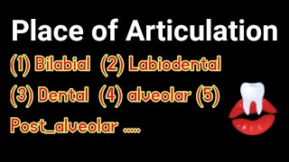 What is place of Articulation placeofarticulation placeofarticulation phonitics linguistics [upl. by Zanas]