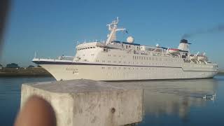 Berlin of FTI Cruises entering the IJmuiden north lock at july the 30th 2019 [upl. by Kreg]