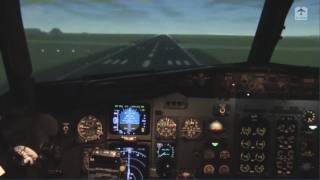 Boeing 737 real flight simulator takeoff and landing [upl. by Haraz]