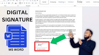 how to Create and insert Digital Signature in Microsoft Word  how to Save signature in word [upl. by Dnalyr128]