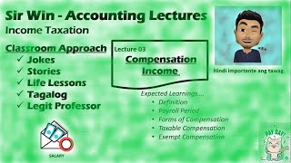 Lecture 02 Compensation Income Gross Income Income Taxation [upl. by Punke]