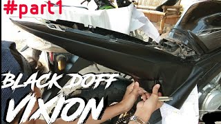 pasang skotlet hitam doff BODY BELAKANG vixion part1 bikin motor tampak berkelas [upl. by Swain]