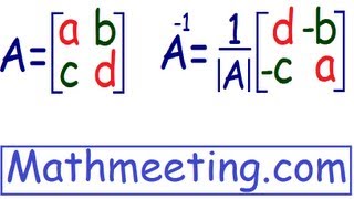 Inverse of 2x2 matrix [upl. by Atthia]