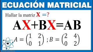 Como despejar una ECUACIÓN MATRICIAL [upl. by Aloysia]