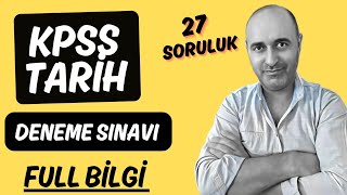 KPSS TARİH DENEME ÇÖZÜMÜ FULL BİLGİ [upl. by Aihsikal]