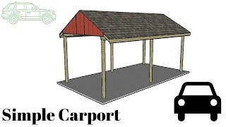 Free Simple Carport Plans [upl. by Aicnerolf]