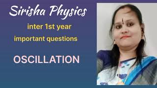 inter 1st year important question OSCILLATION LAQ [upl. by Eiramait]