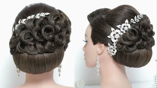 Bridal hairstyle for long hair tutorial Stunning wedding updo [upl. by Emmer795]