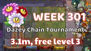 PvZ 2 Dazey Chain Tournament Week 301 31 million Strategy using Free Plants season 61 [upl. by Phail]