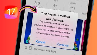 Your Payment Method Was Declined Tap Continue And Update Your Payment Information  iOS 17  2024 [upl. by Nevins]