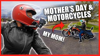 MOTORCYCLE MANEUVERABILITY and MY MOM  Motheramp Daughter rides motorcycles together for mothers day [upl. by Acsirp]