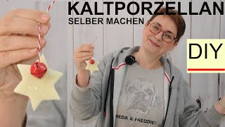 Kaltporzellan selber machen ohne Kochen  Rezept ohne Natron [upl. by Lime895]