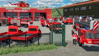 Caserne de pompiers à 5000000€ pleine de camions grande échelle camions médicaux et hélicoptères [upl. by Eilagam]